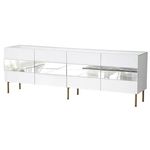 Comodă TV Trendy Leon, alb, auriu