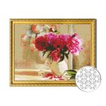 Картина по номерам Art Gallery GA80096 Mozaic cu diamante 40x50cm Bujori in vaza