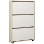 Raft pentru încălțăminte Mobildor-Lux Leo Slim 50x16x125H cm Sonoma/White