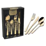 Tacămuri Pinti 54020 Princess Sun, 24buc, inox, aurie