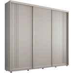 Шкаф Mobildor-Lux Compact uși glisante PAL cu ornament linii (240x45x200H cm) Grey