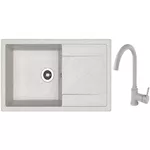 Мойка кухонная со смесителем Dr.Gans Techno 860 + SanDonna F 7073 gri
