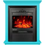 Șemineu electric ArtFlame Spark turquoise & Cristina