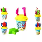Игрушка для песочницы Holland 44768 Набор игрушек для песка в ведерке с рисунком 5ед 26x14cm