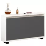 Raft pentru încălțăminte Mobildor-Lux Leo Slim 60x16x47H cm White/Anthracite
