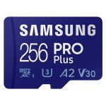 256GB MicroSD (Class 10) UHS-I (U3) +SD adapter, Samsung PRO Plus 