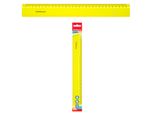 Линейка 30cm ErichKrause Neon, желтая, пластик