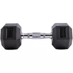 Гантель LivePro 49879 Gantera Hex Rubber Dumbbell 2x12.5kg, LP8005/12.5/Bk
