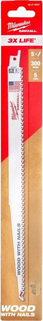 Аксессуар для пилы Milwaukee 48475037 lama de ferastrau 300x5t 5x