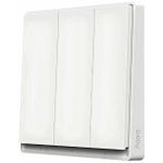 Întrerupător electric Aqara E1 - Întrerupător cu 3 butoane (cu neutru) cutie de perete pătrată, albă (ZNQGKG31LM)