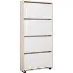 Полка для обуви Mobildor-Lux Leo Slim 80x16x164H cm Sonoma/White