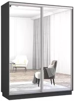 Шкаф Mobildor-Lux Fox uși glisante din oglinzi (180x60x210H cm) Anthracite