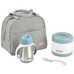 Seturi pentru hrănire bebelușilor Beaba B913529 Set izoterm on the go 4 piese Blue