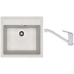 Мойка кухонная со смесителем Dr.Gans Nika 570 + SanDonna F 1066 gri