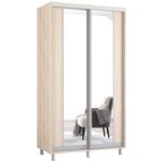 Шкаф Mobildor-Lux Aron-S uși glisante din PAL cu oglindă vertical (110x60x230H cm) Sonoma