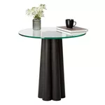 Măsuţă cafea Trendy Thales, Negru, Transparent