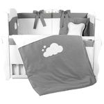 Детское постельное белье PernaMea Set lenjerie 8 piese Satin Urs Gri (PM.101608/1)