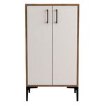 Raft pentru încălțăminte Trendy Prag, Nuc, Alb 60x111x35cm