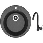 Chiuvetă bucătărie cu bateria Dr.Gans Gala + SanDonna F 7073 negru