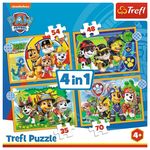 Puzzle Trefl 34395 Puzzles - 4in1 - Holiday Paw Patrol / Viacom PAW Patrol