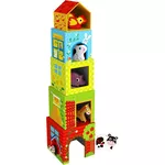 Jucărie Tooky Toy R25 /31/32 (48210) Piramidă din cuburi cu animale domestice TKF053