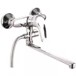 Baterie pentru cadă Rossa 49091 MPN2127. cu pipa lunga, crom, Bianca