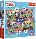 Puzzle Trefl R25E / 9 (34619) 4  în 1 Trenuțul Thomas și prietenii săi