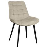 Scaun Deco Hans Catifea Camel+Black Legs