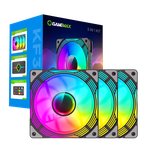 PC Case Fan GAMEMAX FN12A-C8I, 120mm, ARGB, 31.21dB, 44.35 CFM, 800-1600RPM, Hydro Bearing, Black