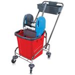 Аксессуар для уборки Uctem-Plas TK720 Carucior pentru curatenie cu galeata 2x25L