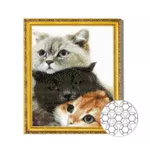 Tablou pe numere Art Gallery GB83211 Mozaic cu diamante 30x40cm Trei frati mustaciosi