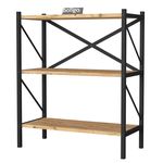 Etajeră Nex Home Biblioteca, 3 compartimente, 66x35x85 cm, Stejar (15-05-02)