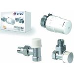 Запорная арматура Arco KCT01 Set robineti radiator, tur/retur, cap termostatic, Ø1/2
