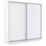 Dulap Mobildor-Lux Fox uși glisante din PAL (220x60x210H cm) Alb