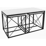 Măsuţă cafea Trendy Defne, Alb, set