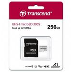 256GB MicroSD (Class 10) UHS-I (U3) +SD adapter,  Transcend 