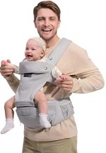 Кенгуру Momcozy HC014-GR00NB-B Marsupiu cu sezut pe sold Air Mesh-Grey