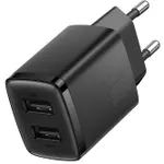 Încărcător cu fir Baseus CCXJ010201 Wall Charger 2*USB-A, Compact Series, Black
