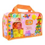Set de construcție Play Toys 2892 Play Blox cu blocuri strălucitoare, 56 piese