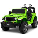 Mașină electrică pentru copii Kids car DK-JWR556_Green Jeep Wrangler Rubicon 392, 12V10AH, scaune din piele
