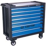 Sistem de depozitare a instrumentelor King Tony 87G33-7B-KB инструментальная (7 ящика) большая чехлом из нержавейки (1020x460x985мм) синяя