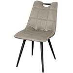 Scaun Deco Confort Catifea Beige HLR9 + Black leg DC-18135