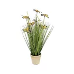 Plantă artificială Promstore 49428 Floare artificiala Iarba inflorita 53cm, in ghiveci