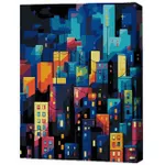 Картина по номерам BrushMe RMGB026FC 30x40сm (pânză neagră/fără cutie) Oraș de noapte