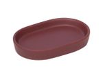 Sapuniera ovala Tendance Solid Color bordo, polyresine