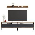 Comodă TV Trendy Istanbul, Nuc, Antracit 180x47x35cm