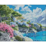 Картина по номерам Strateg 58077 Pictura cu diamante 40x50cm, fara rama, Coasta Greciei