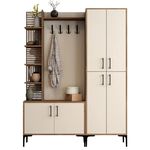 Mobilă pentru antreu Trendy Viyana DA, Nuc, Smantana, 150x200x35cm (GTR001365)