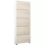 Полка для обуви Mobildor-Lux Leo Slim 100x16x203H cm White/Sonoma