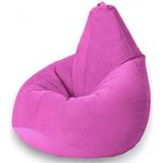 Кресло-мешок BeanBag BM5832, Кресло Груша из велюра Standart, с двойным чехлом, L, Розовый